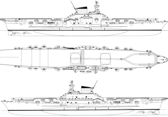 Ship RN Aquila [Aircraft Carrier] (1942) - drawings, dimensions, pictures